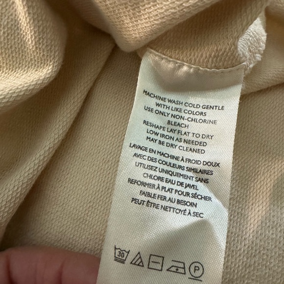 By Anthropologie Appliqué Muscle Tee peach embroidered Terry size xl - Picture 5 of 5